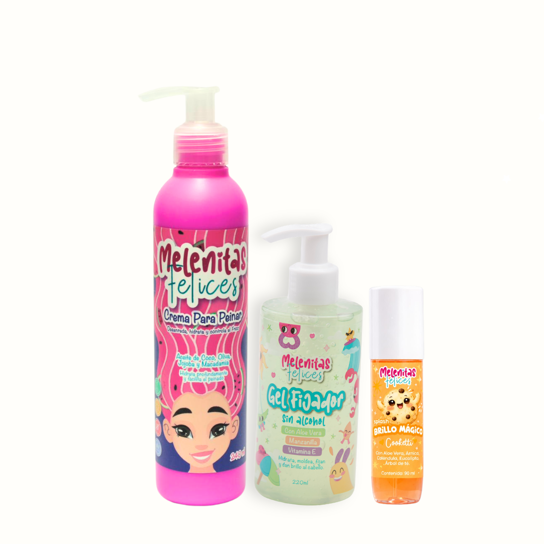 Gel + Crema para Peinar + Splash Brillo Mágico